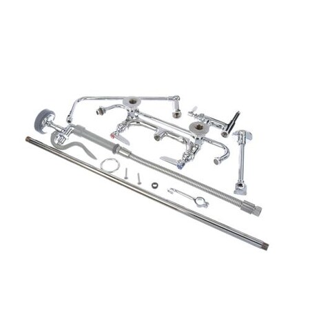 T&S Brass Pre-Rinse: 8 Wall Mount, B-0107, 14 Add-On Nozzl B-0131-ADF14-B